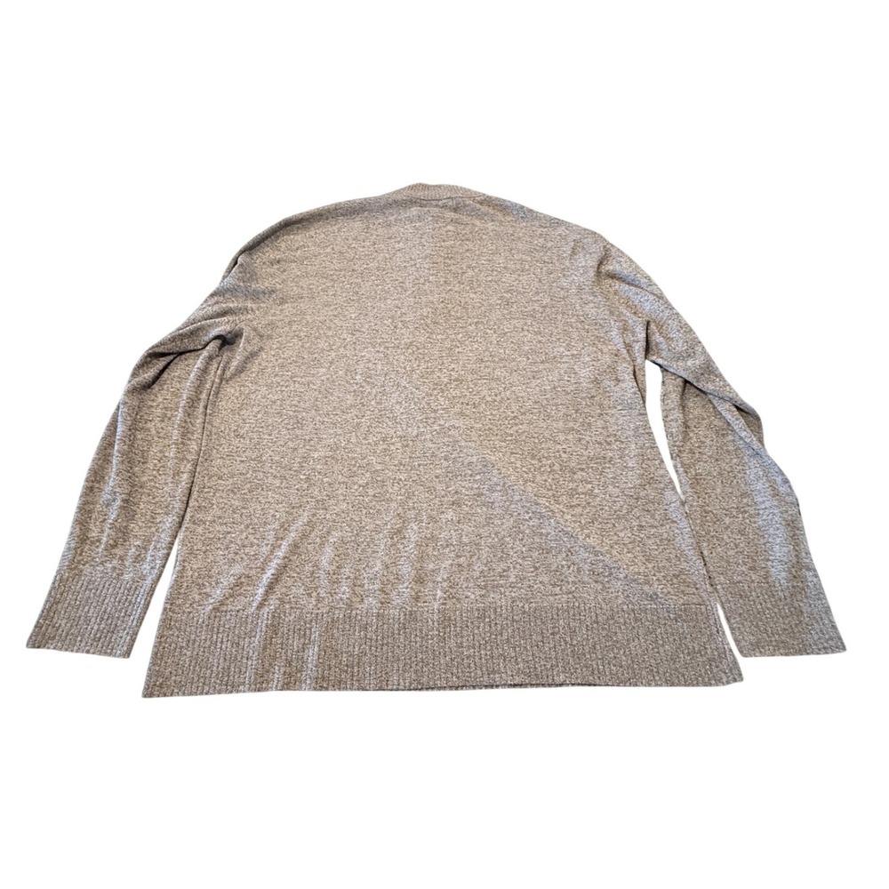 Smartwool Mens XXL Quarter Zip Merino Wool Blend Sweater Heather Brown Mock Neck - Picture 3 of 8